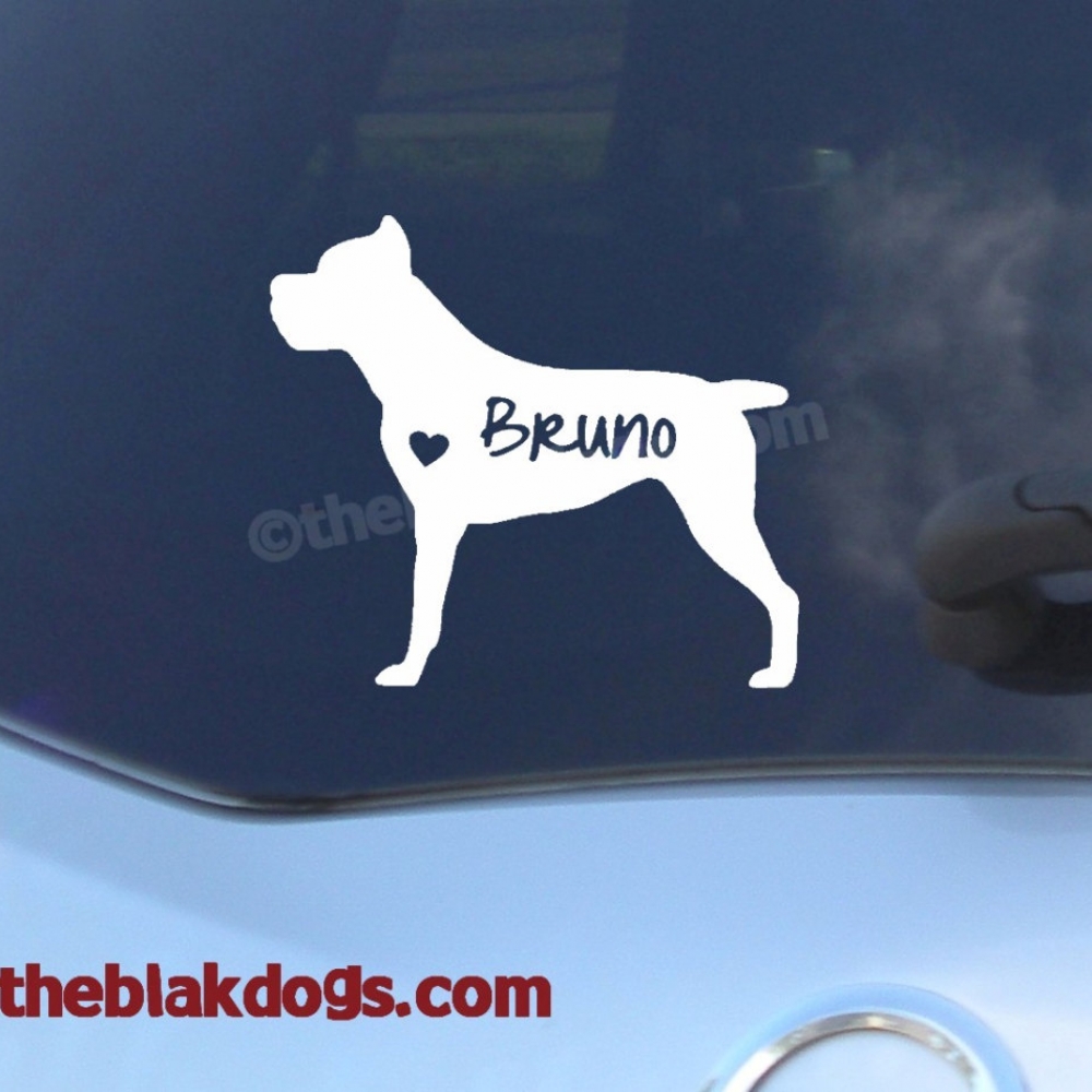 Cane Corso Silhouette Vinyl Sticker personalized Car Decal Blakdogs